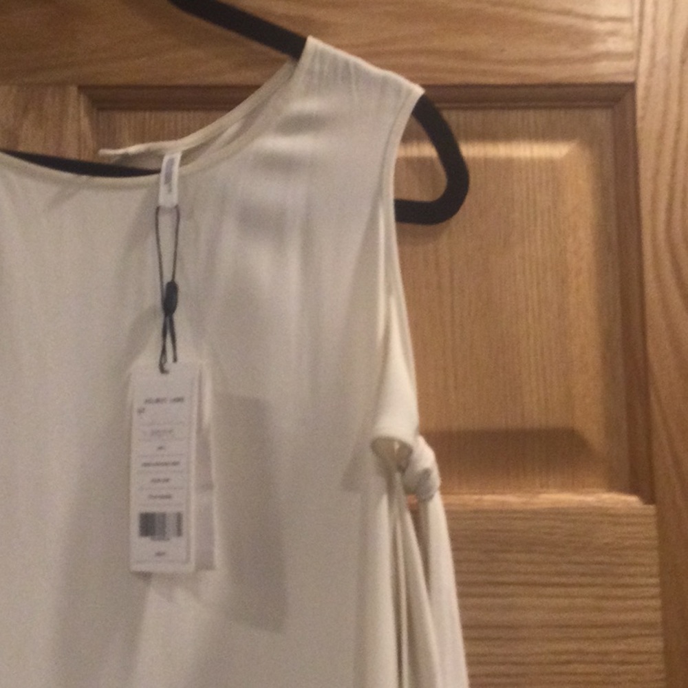 Helmut Lang Cold Shoulder Satin Back Crepe Dress - Picture 11 of 12